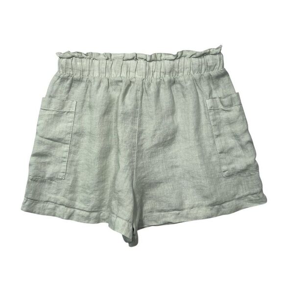 Cloth & Stone Linen Shorts Women's Size Small Mint Green Draw String Shorts - Picture 6 of 11